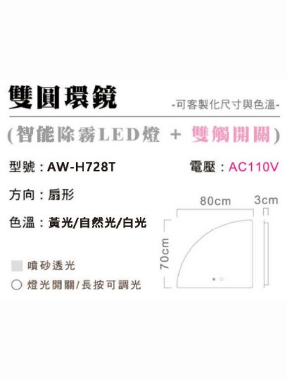 雙圓環鏡AW-H728T